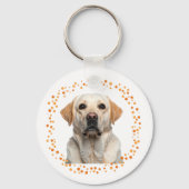 Custom pastel orange labrador retriever keychain (Achterkant)