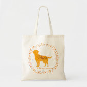 Custom pastel orange Labrador Retriever tote bag (Voorkant)