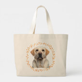 Custom Pastel Orange Labrador Retriever Tote Bag  (Achterkant)