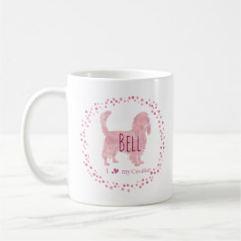 Custom Pastel pastel pink cavalier Silhouette mug  Koffiemok