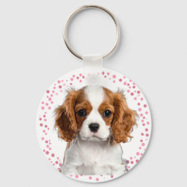 Custom pastel pink cavalier keychain Photo 