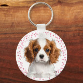 Custom pastel pink cavalier keychain Photo (Voorkant)