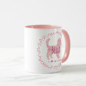 Custom pastel pink cavalier mug Photo Personalized Mok (Voorkant rechts)