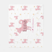 Custom Pastel pink chihuahua Silhouette blanket Fleece Deken (Voorkant)