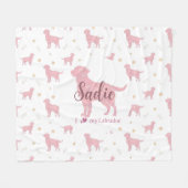 Custom Pastel pink Labrador retriever blanket gift Fleece Deken (Voorkant (Horizontaal))