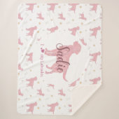 Custom Pastel pink labrador retriever blanket gift Sherpa Deken (Voorkant)