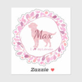 Custom Pastel Pink Labrador Retriever Sticker Gift (Vel)