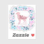 Custom Pastel Pink Labrador Retriever Sticker Gift (Vel)