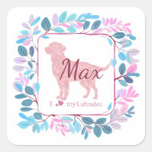 Custom Pastel Pink Labrador Retriever Sticker Gift (Voorkant)