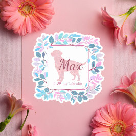 Custom Pastel Pink Labrador Retriever Sticker Gift