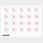Custom Pastel Pink Labrador Retriever Sticker Gift (Vel)