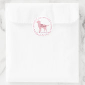 Custom Pastel Pink Labrador Retriever Sticker Gift (Tas)