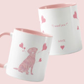 Custom Pastel Pink Labrador Retriever Valentine Mok