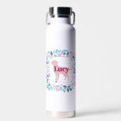 Custom pastel pink Labrador Retriever water bottle Waterfles (Voorkant)