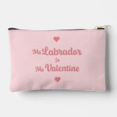 Custom Pastel Pink Labrador Valentine Name Pouch Etui (Achterkant)
