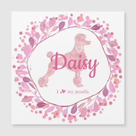 Custom Pastel Pink Poodle Silhouette  Magnet