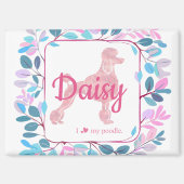 Custom Pastel Pink Poodle Silhouette  Magnet (Voorkant)
