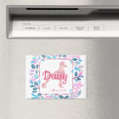 Custom Pastel Pink Poodle Silhouette  Magnet (Insitu (Vaatwasser))