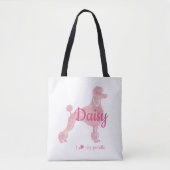 Custom Pastel Pink Poodle Silhouette tote bag (Voorkant)