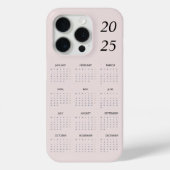 Custom Pastel Roze 2025 Kalender Case-Mate iPhone Case (Achterkant)