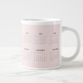 Custom Pastel Roze 2025 Kalender met Uw Logo Grote Koffiekop (Rechts)