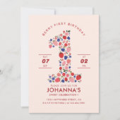 Custom Pastel Roze Berry Sweet Aardbeienfruit Kaart (Voorkant)