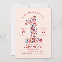 Custom Pastel Roze Berry Sweet Aardbeienfruit Kaart