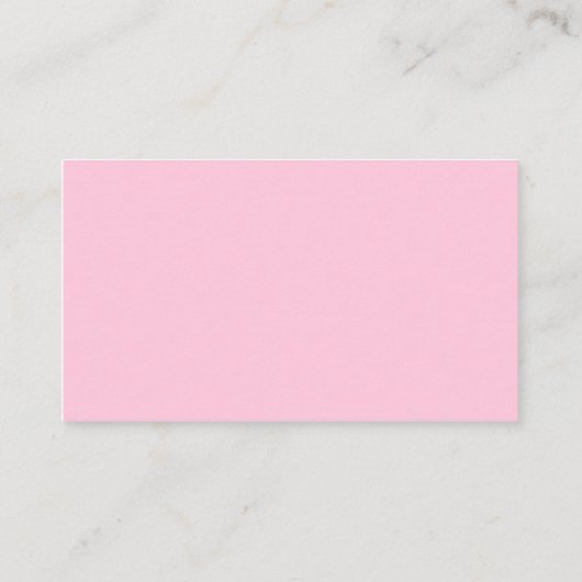 Custom pastel roze modern minimalistisch elke kleu visitekaartje (Achterkant)