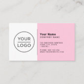 Custom pastel roze modern minimalistisch elke kleu visitekaartje (Voorkant)