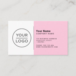 Custom pastel roze modern minimalistisch elke kleu visitekaartje