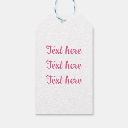 Custom Pastel Roze Poedel Silhouet Gift Label Cadeaulabel (Achterkant)