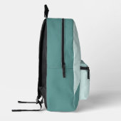 Custom Pastel Seafoam Seaglass Mint Blauwgroen Gro Bedrukte Rugzak (Links)