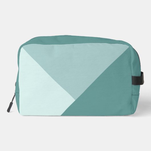 Custom Pastel Seafoam Seaglass Mint Blauwgroen Gro Toilettasje (Achterkant)