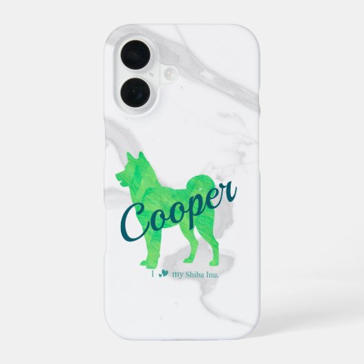 Custom Pastel Shiba Inu Silhouette Phone Case iPhone 16 Hoesje (Achterkant)