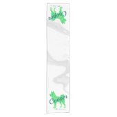 Custom Pastel Shiba Inu Silhouette Table Runner Korte Tafelloper (Voorkant)
