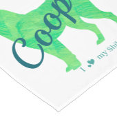 Custom Pastel Shiba Inu Silhouette Table Runner Korte Tafelloper (Hoek)