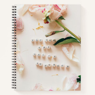 Custom Pastel Spiral Notitieboek met Foto en Quote