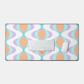 Custom Pastel Violet Paarse Sinaasappel Aqua Blue  Bureaumat (Keyboard & Muis)