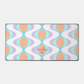 Custom Pastel Violet Paarse Sinaasappel Aqua Blue  Bureaumat (Voorkant)