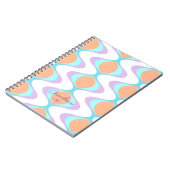 Custom Pastel Violet Sinaasappel Aqua Blue Ogee Wa Notitieboek (Linkerzijde)