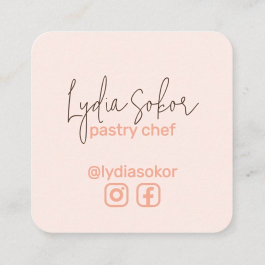 Custom Pastry Chef Visitekaartje (Achterkant)