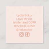 Custom Pastry Chef Visitekaartje (Achterkant)