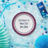 Custom Patriot Stars Rood Wit Blauw Papier Bord (Feest)