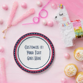 Custom Patriot Stars Rood Wit Blauw Papier Bord (Feest)