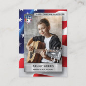 Custom Patriot Trading Kaart Sjabloon 4 juli cadea Contactkaartje (Voorkant)