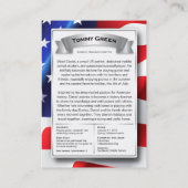 Custom Patriot Trading Kaart Sjabloon 4 juli cadea Contactkaartje (Achterkant)