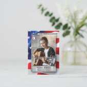 Custom Patriot Trading Kaart Sjabloon 4 juli cadea Contactkaartje (Staand voorkant)