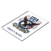Custom Patriotic American Eagle 250 Years Notitieboek (Linkerzijde)