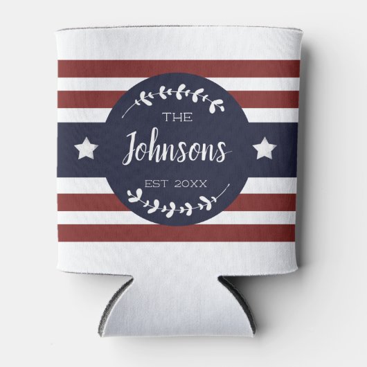 Custom Patriotic Americana Fourth of Juli Party Blikjeskoeler (Voorkant)