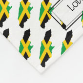 Custom Patriotic JAMAICA FLAG Fleece Deken (Hoek)